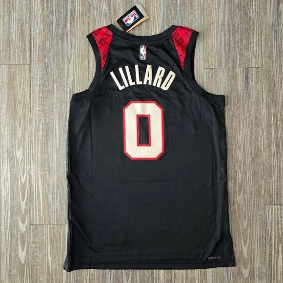 Nike Portland Trailblazers Damian Lillard City Edition Jersey Sz M 44 DX8517-010 - Picture 6 of 12